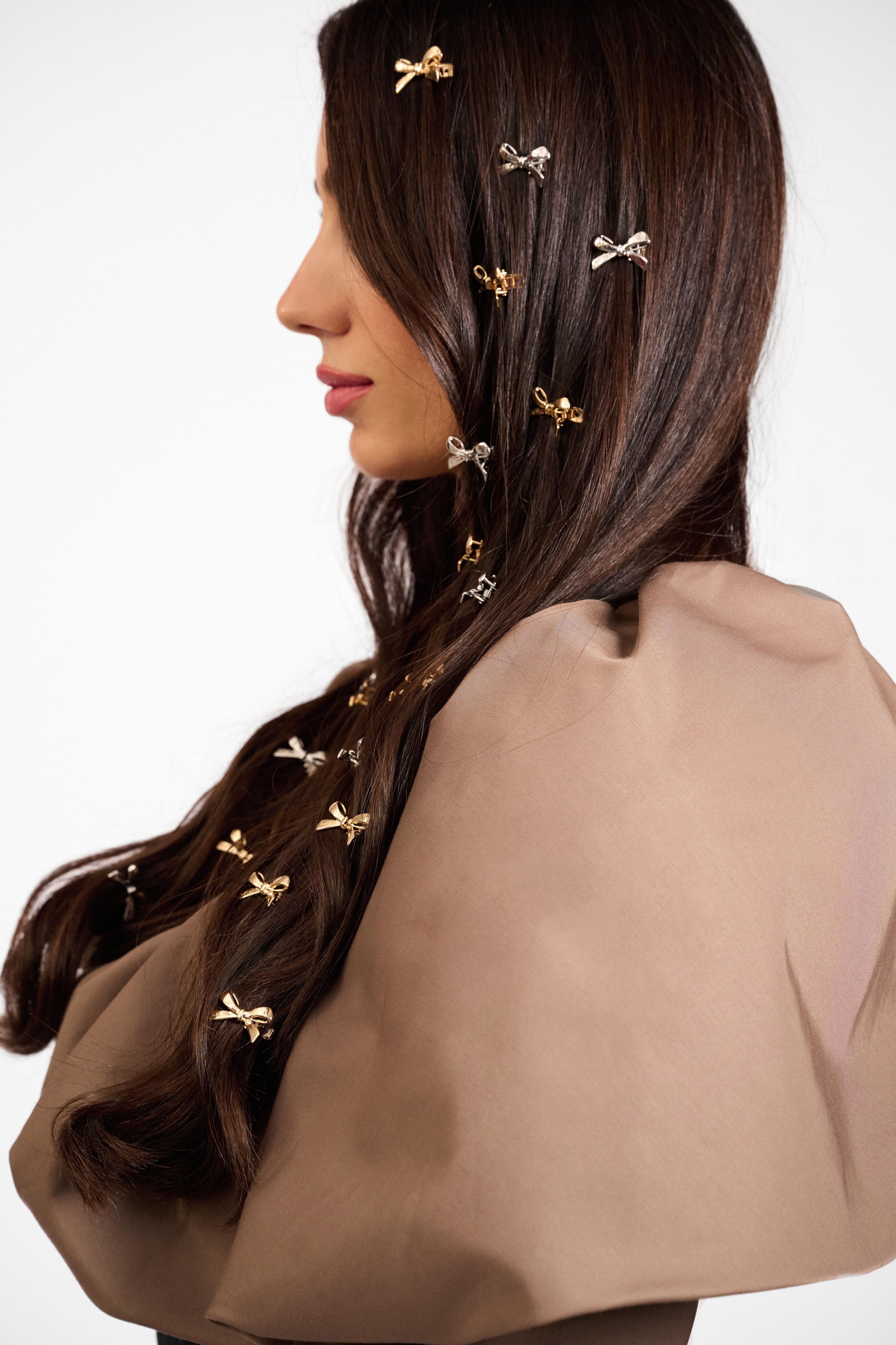 GÜMÜS FIYONK KLIPS TOKA SET