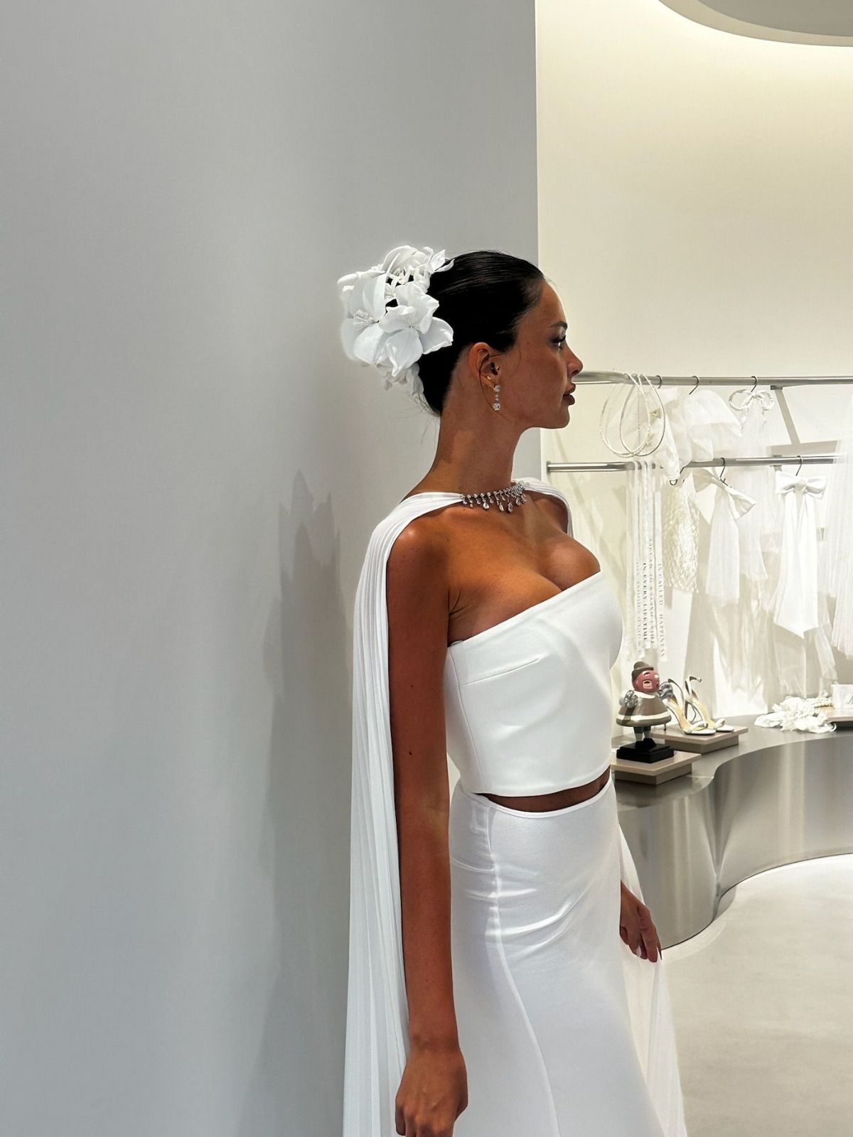 LIA - CHOKER DETAYLI ŞİFON PELERİN