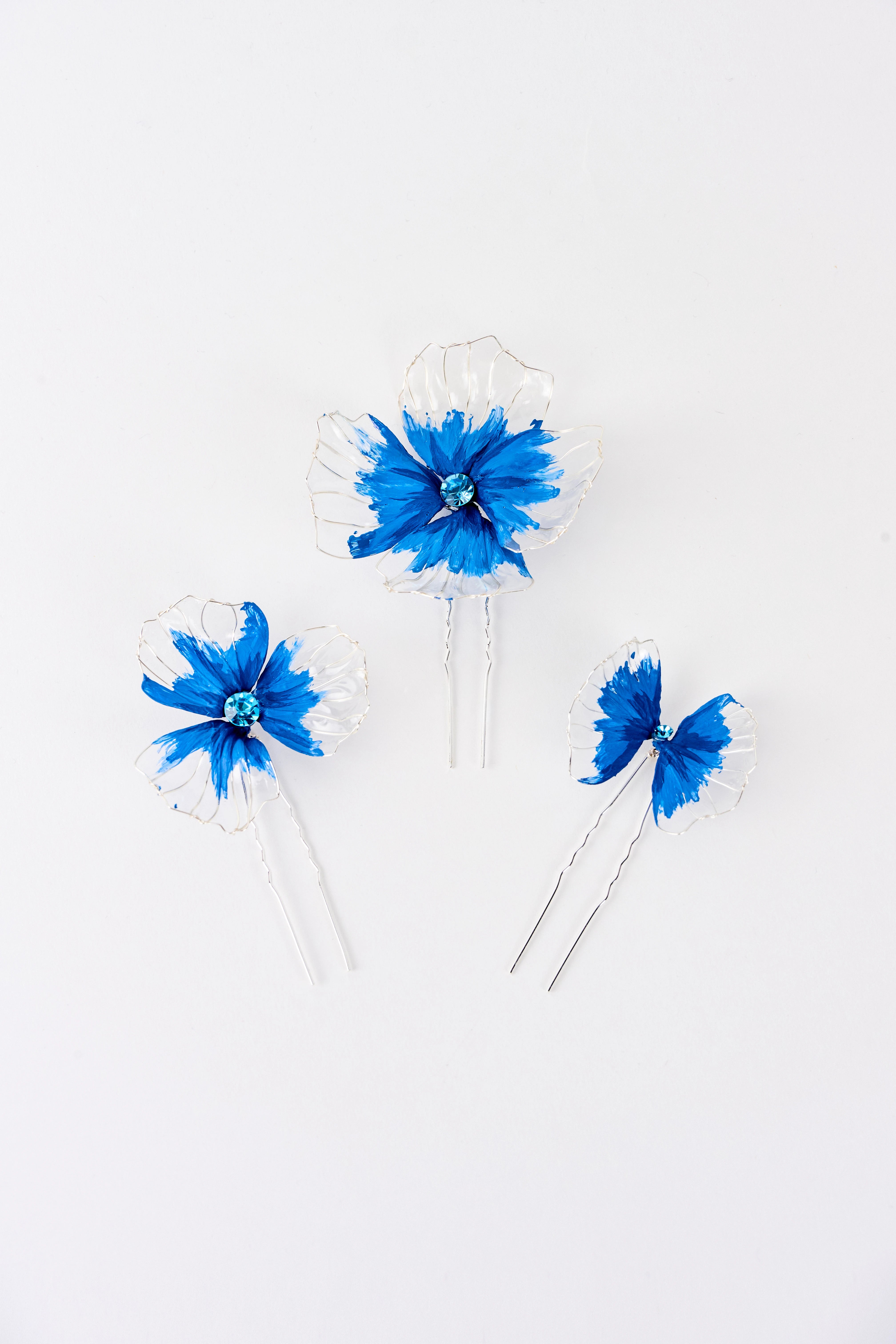 BLUE RESIN ÇİÇEK FİRKETE SETİ