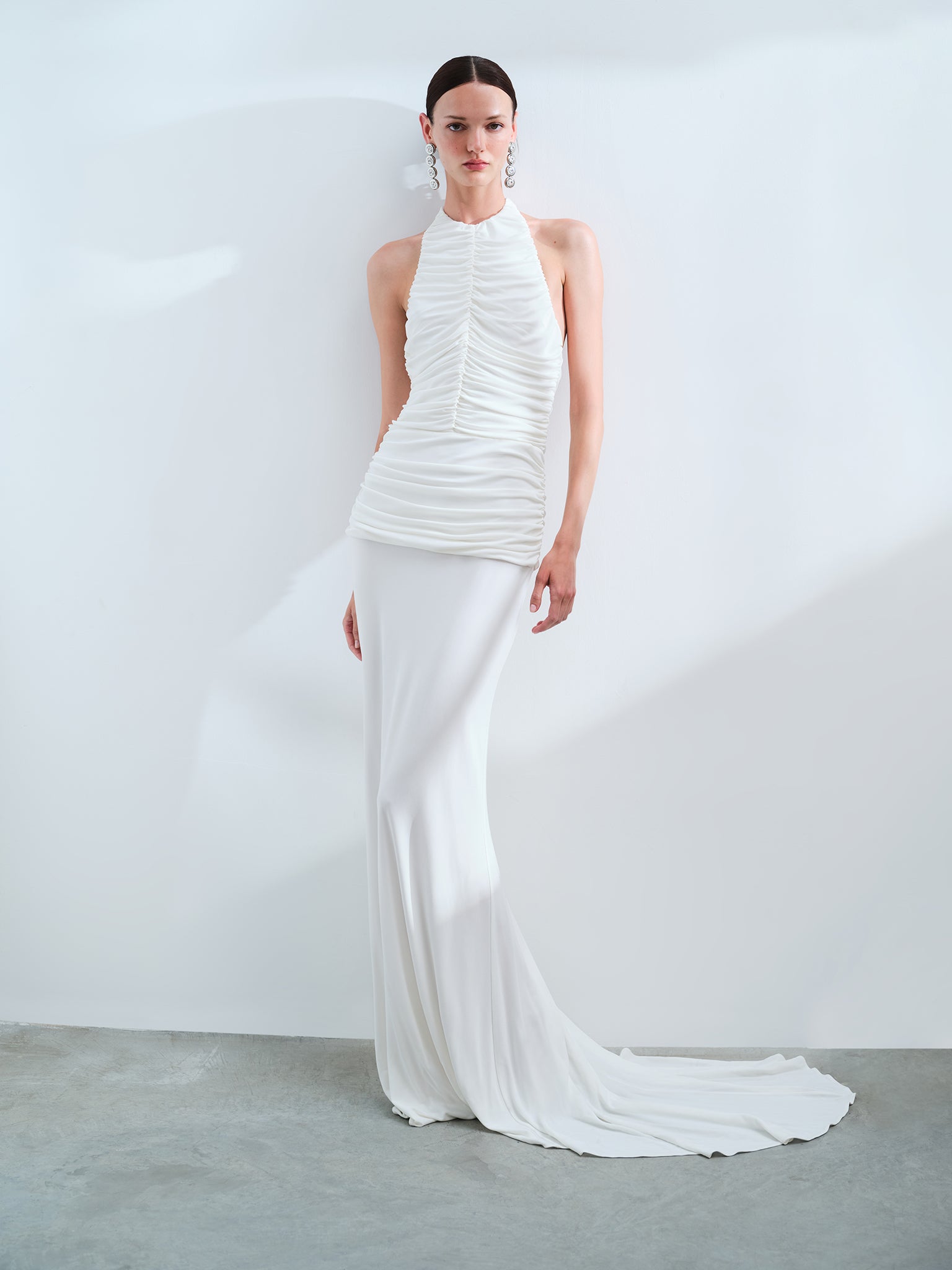 GLORIA - SIRT DETAYLI JARSE MAXI ELBİSE