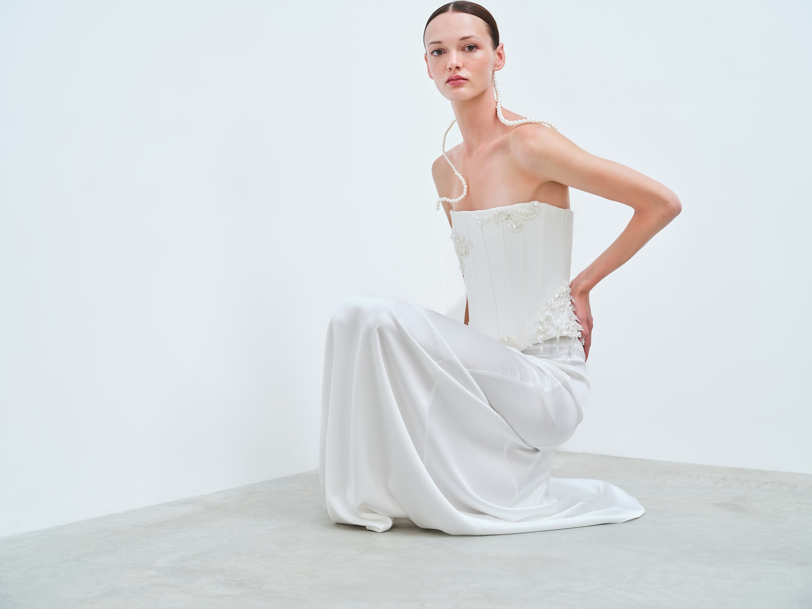 SELENE - APLIKE DETAYLI KORSE