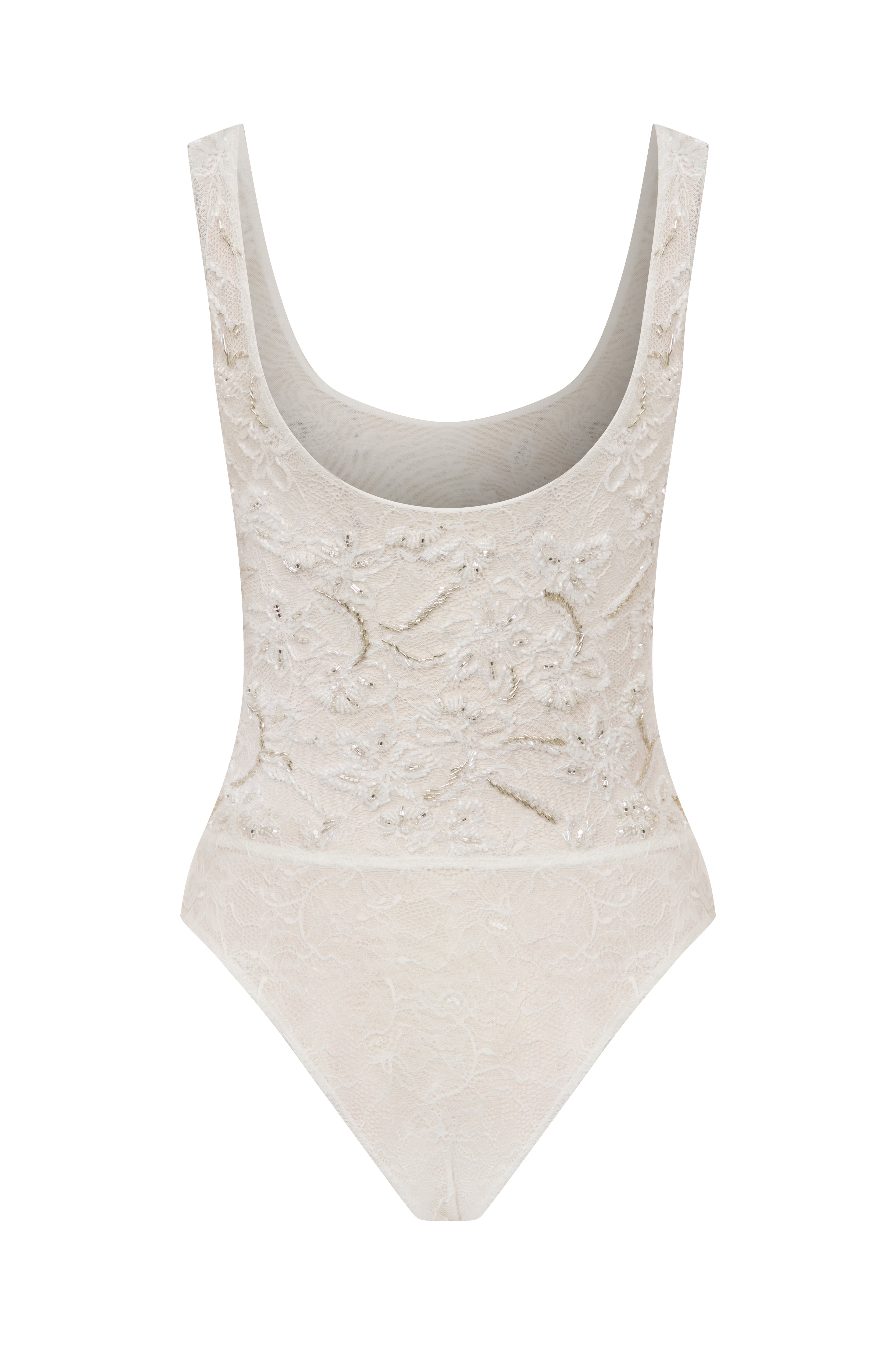 NAOMI - EL IŞLEMELI SIRT DEKOLTELI DANTEL BODYSUIT