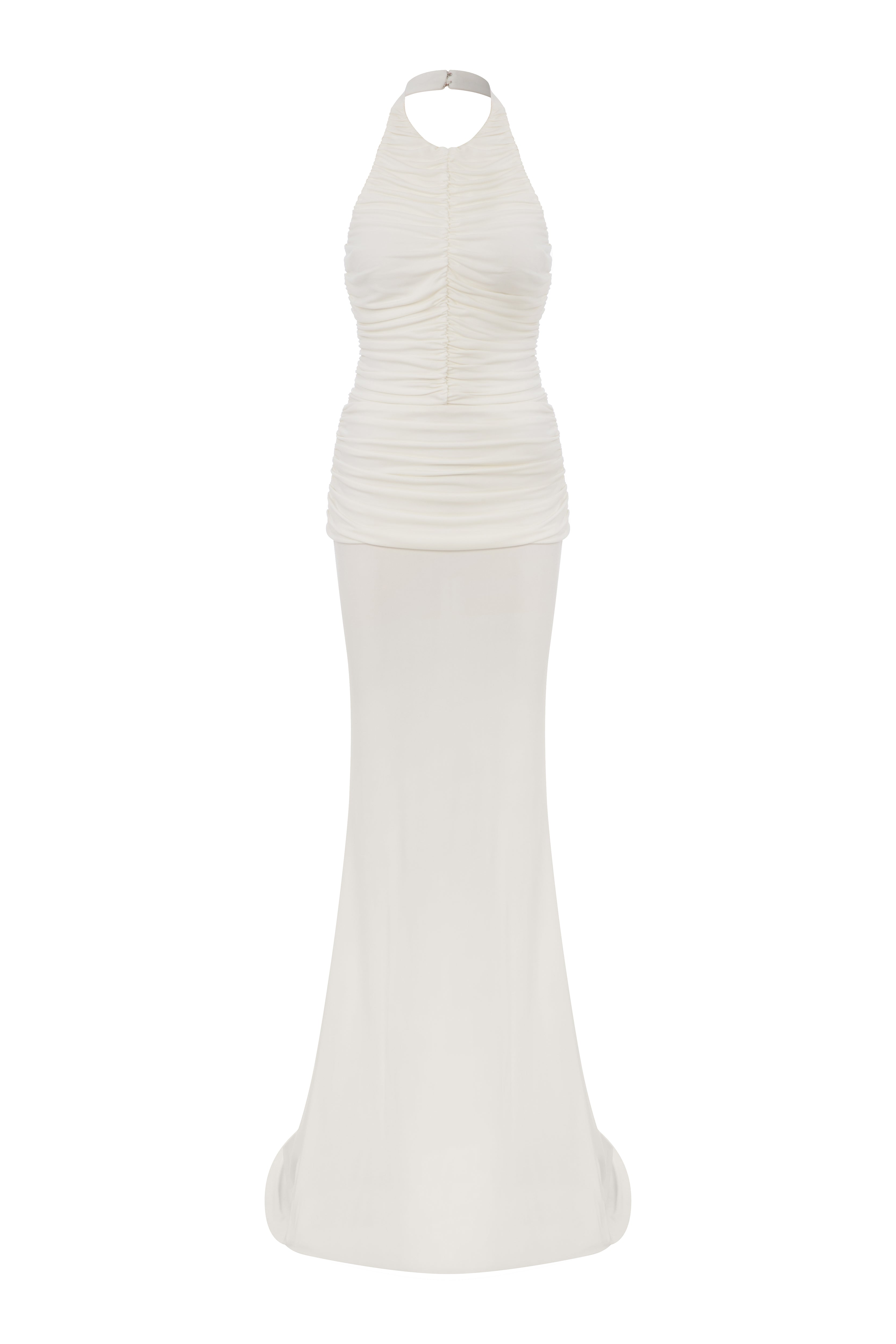 GLORIA - SIRT DETAYLI JARSE MAXI ELBİSE