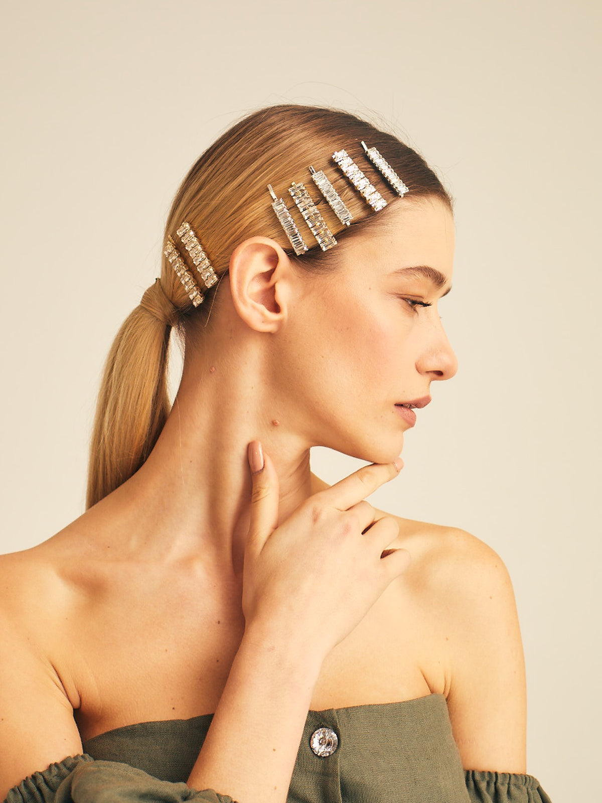 BAGUETTE HAIR PIN SET